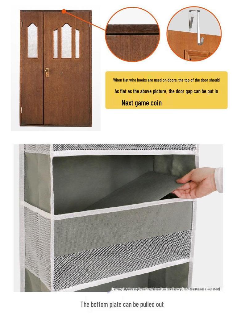 Wall-Mounted Hanging Storage Pocket for Clothes, Dorm Room Organizer, and Bathroom Diaper Holder