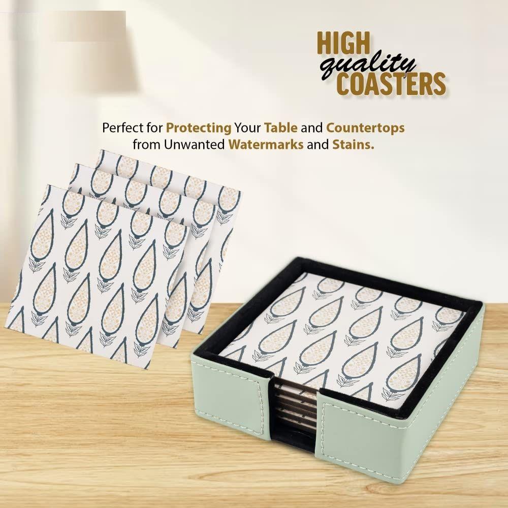 Leather Coasters - Tea Coaster - Dining Table Decor Accessories - Coster Set For Dining Table For Hot Pots