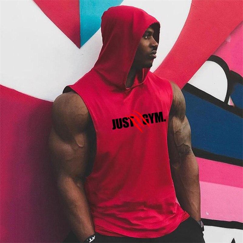 Muscleguys Muscle Guys Brand Mens Gym Stringer  Tank Top Fitness Hoodies Men Sleeveless Shirt Bodybuilding Hooded Sweatshirts Singlets Vest