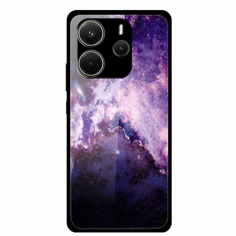 For Redmi Note 14 4G Phone Case Note14 Coque Hard Tempered Glass Back Cover For Xiaomi Redmi Note 14 5G Case Shell Soft Bumper