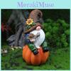 Dwarf Figurine Resin Craft For Garden Micro Landscape With Pumpkin Harvest Decor For Holiday Gift