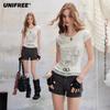 Korean Style Lace Trim T-Shirt