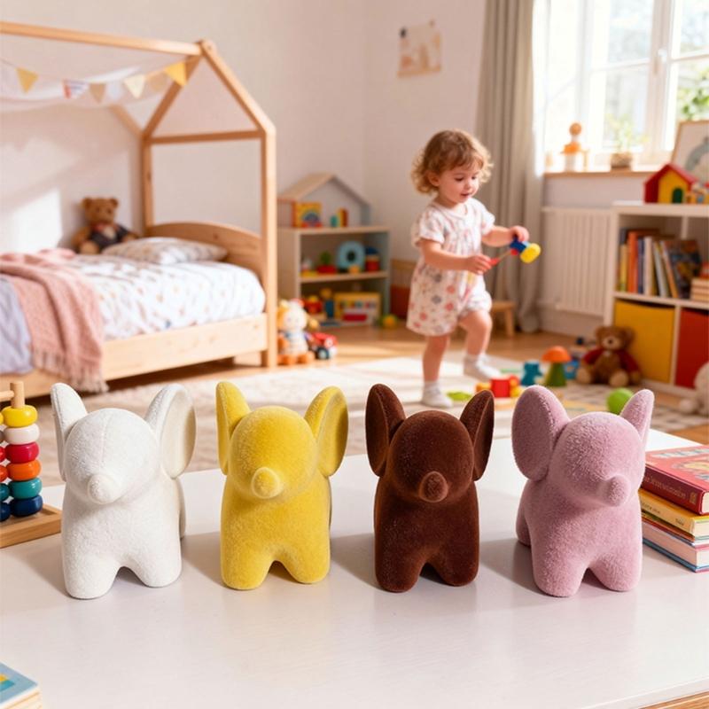 Resin Elephant Figurines Elephant Statues Animal Sculptures Collectibles Table Ornament for Home Office Decorations