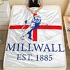Millwall FC Printed Flannel Blanket, soft throw for bedroom sofa, washable, Christmas present, great gift.