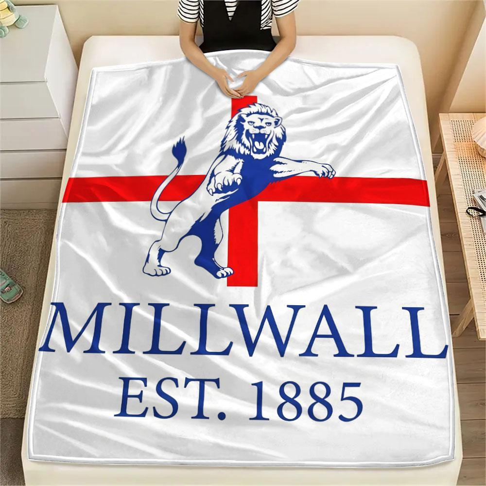 Millwall FC Printed Flannel Blanket, soft throw for bedroom sofa, washable, Christmas present, great gift.