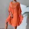 Women Dress Beach Dresses Cape Crochet Patchwork Fringe Swimwear Bikini Outdoor