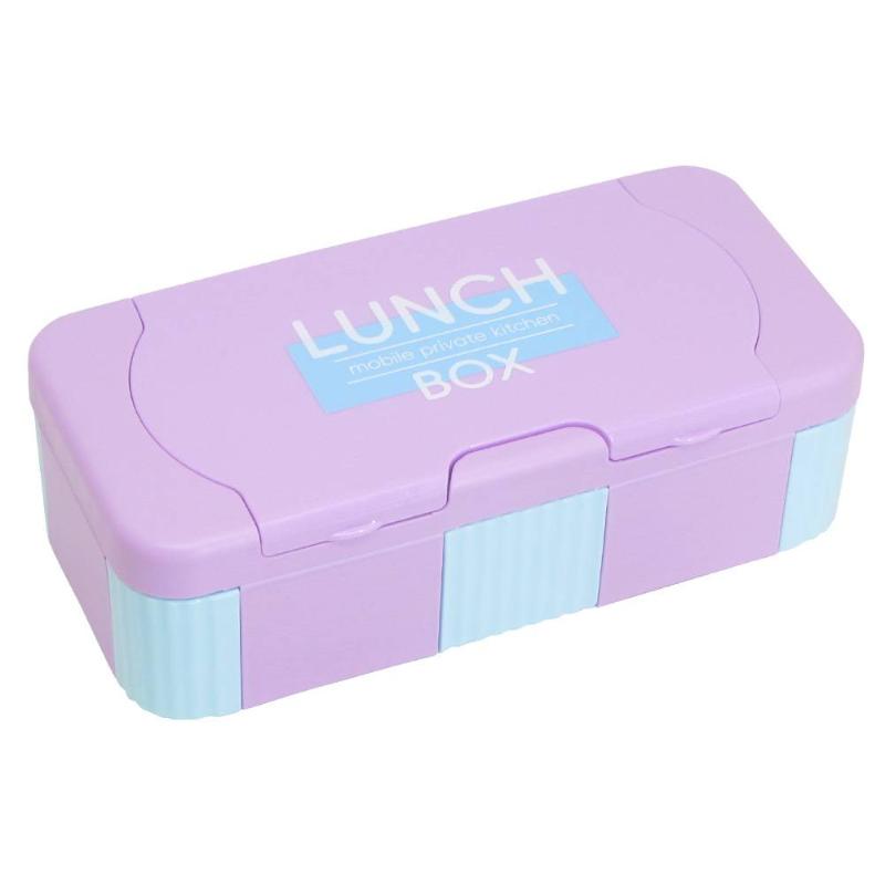 Multi-Grid Kids Bento Box, leakproof & microwave safe. Portable food container with tableware for school, outdoor and daily meal