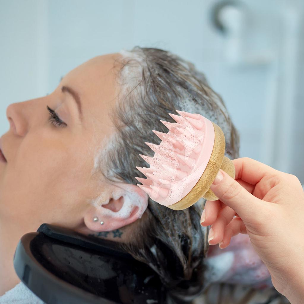 Hair Massaging Scalp Brush Soft Bristles Deep Clean Scalp Exfoliator Shampoo Brush Head Scrubber Relaxing Shower Hair Care