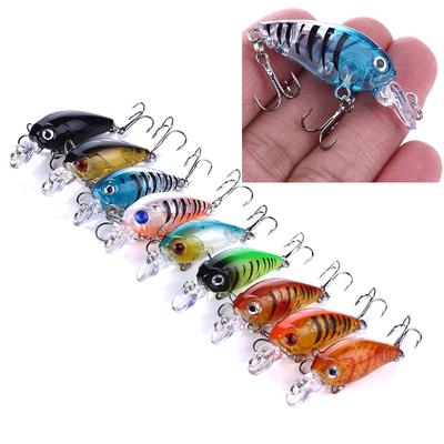 1 Stuks Crankbait 4G 4,5cm Zwem Crank Harde Baits Voor Baars Snoek Vissen Lure Vissen Wobblers Tackle 3D Ogen