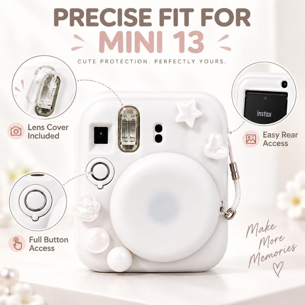 Soft Silicone Instant Camera Cover Protective Shell for Fujifilm Instax Mini 13 Camera Storage