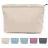 Neceser de viaje de pana para mujer, bolsa de almacenaje para maquillaje portátil, monederos de gran capacidad con cremallera, organizador de maquillaje, bolso de mano