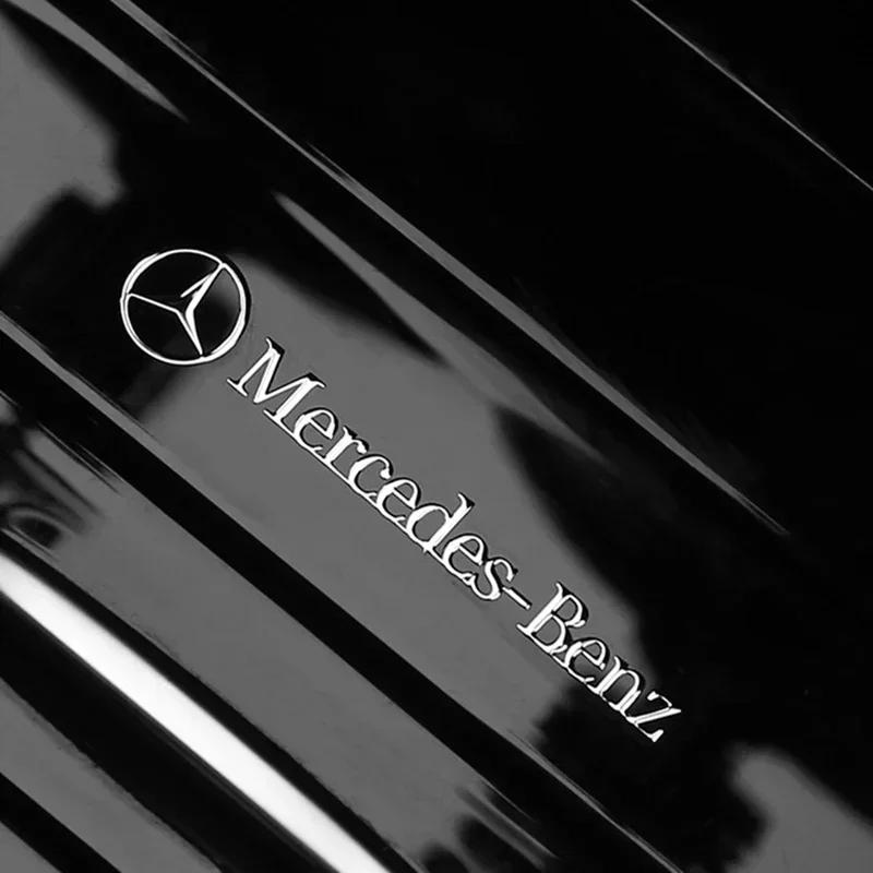

GLC GLB Car Metal Emblem Wiper Stickers Reflective Decor Decals For Mercedes benz A C E S Class CLA CLS W212 W213 W204 W205 Acc 6cm 4pcs