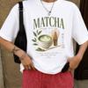 Matcha T-Shirt, Matcha Latte T-Shirt, Grüntee-Liebhaber T-Shirt, Japanisches Tee-T-Shirt, Café Ästhetik T-Shirt, Wellness Geschenk, Botanische Kunst