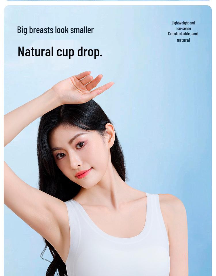 Ice Silk Cooling Seamless Chest Binder - Women’s Skin Tone Invisible Vest & Anti-Bulge Bra for a Beautiful Back and Smaller Bust.