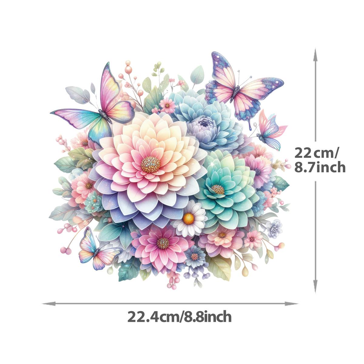 

Наклейка на одежду с красивыми цветами для девочек, женская футболка, новый аксессуар для одежды с теплопередачей, моющаяся нашивка «сделай сам» для одежды