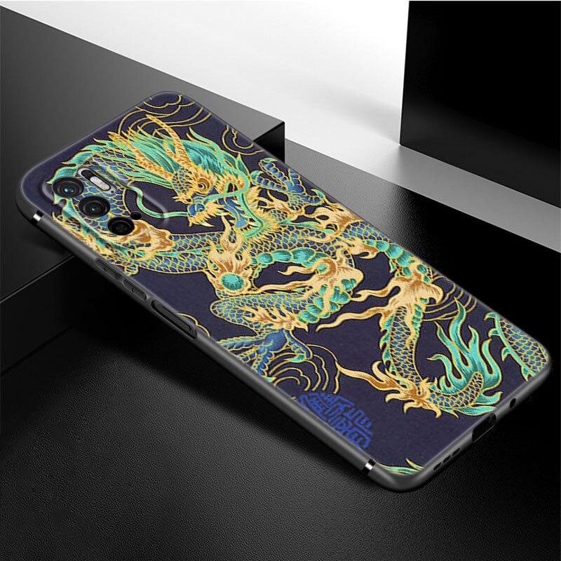 Cartoon Drache Handyhülle Für Xiaomi Redmi Note 11 10 9 8 Pro 11T 5G 10T 10S 9S 9T 9i 9C 9A 8T Weiche TPU Schwarze Hülle Coque Funda