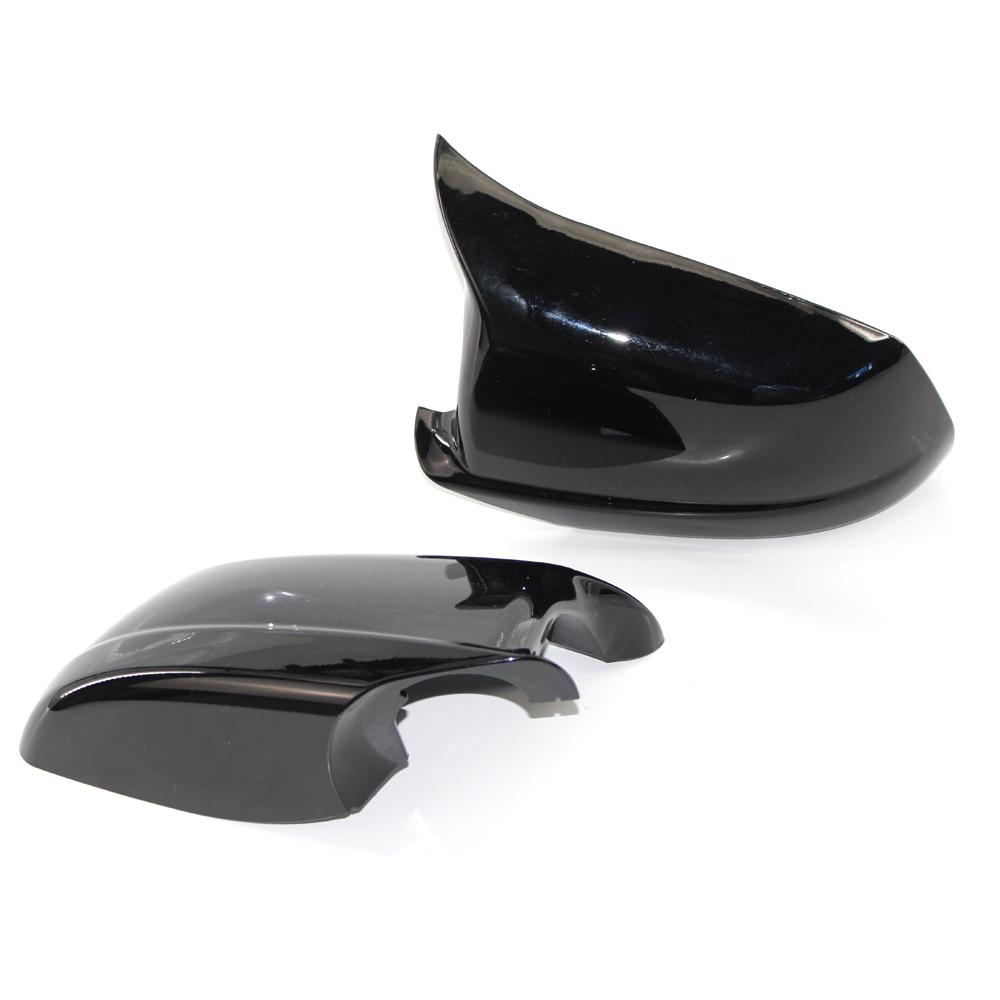 Rearview Mirror Covers for Bmw 5 Series F10 F11 Lci 2010-2013 Caps Replacement Side Rear-View Carbon Fiber Gloss Black