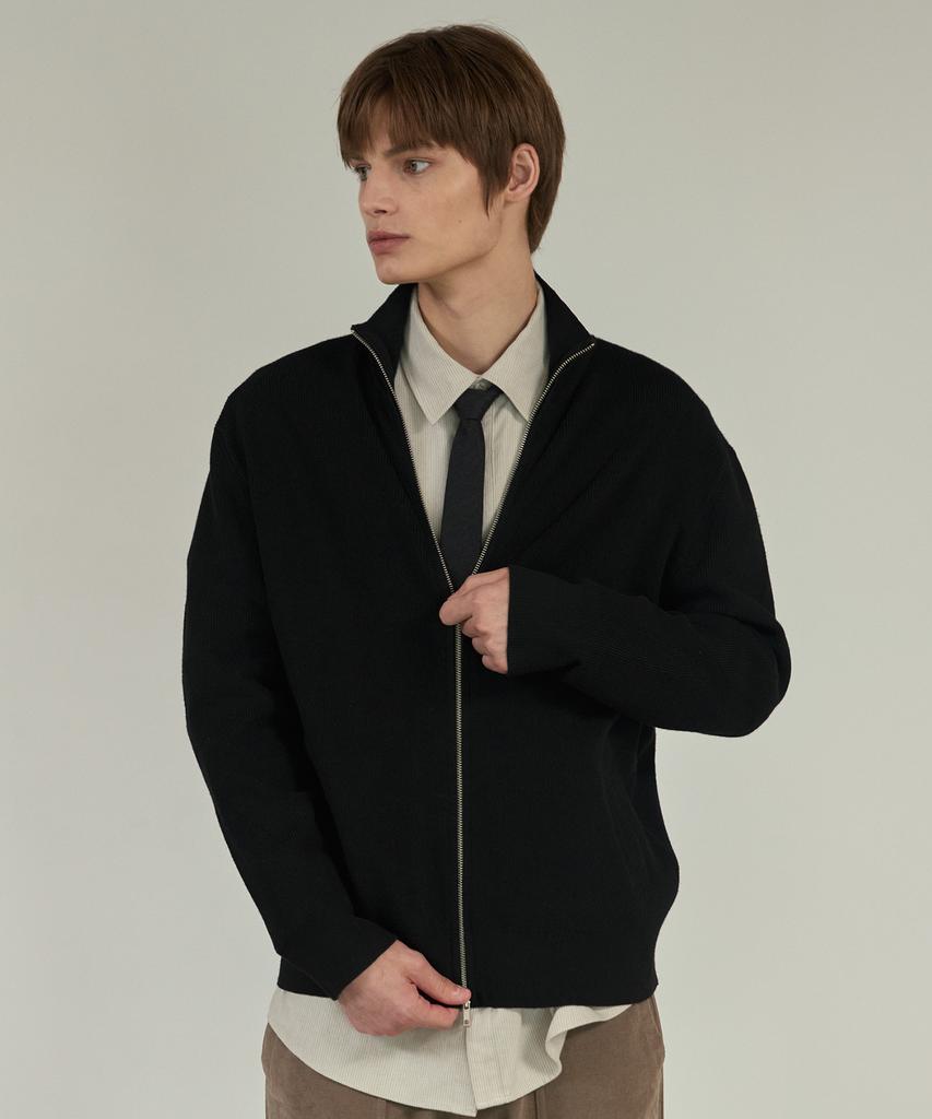Mindbridge Do Good_Wool Blend Semi-Oversized Zip-Up Cardigan - 2 Colors