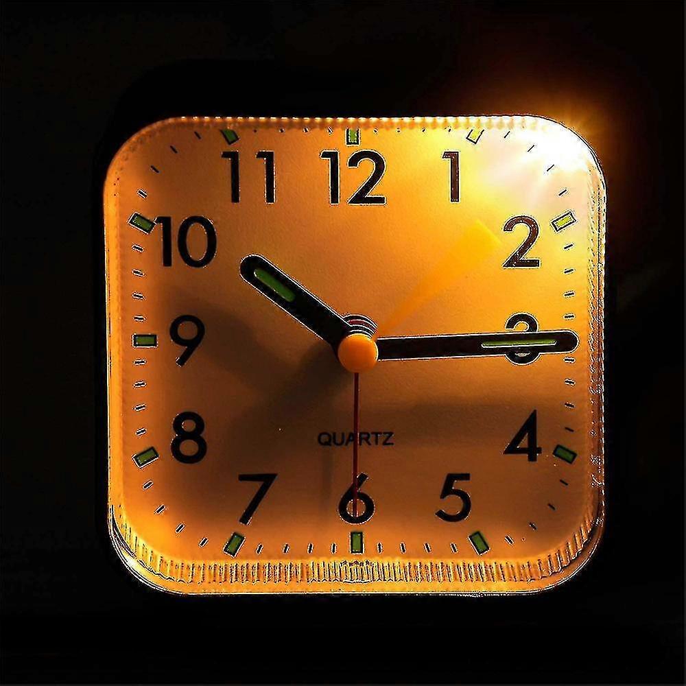 Silent Analog Alarm Clock Non Ticking, Gentle Wake, Beep Sounds, Increasing Volume, Battery Operated Snooze And Light Functions, Easy Set