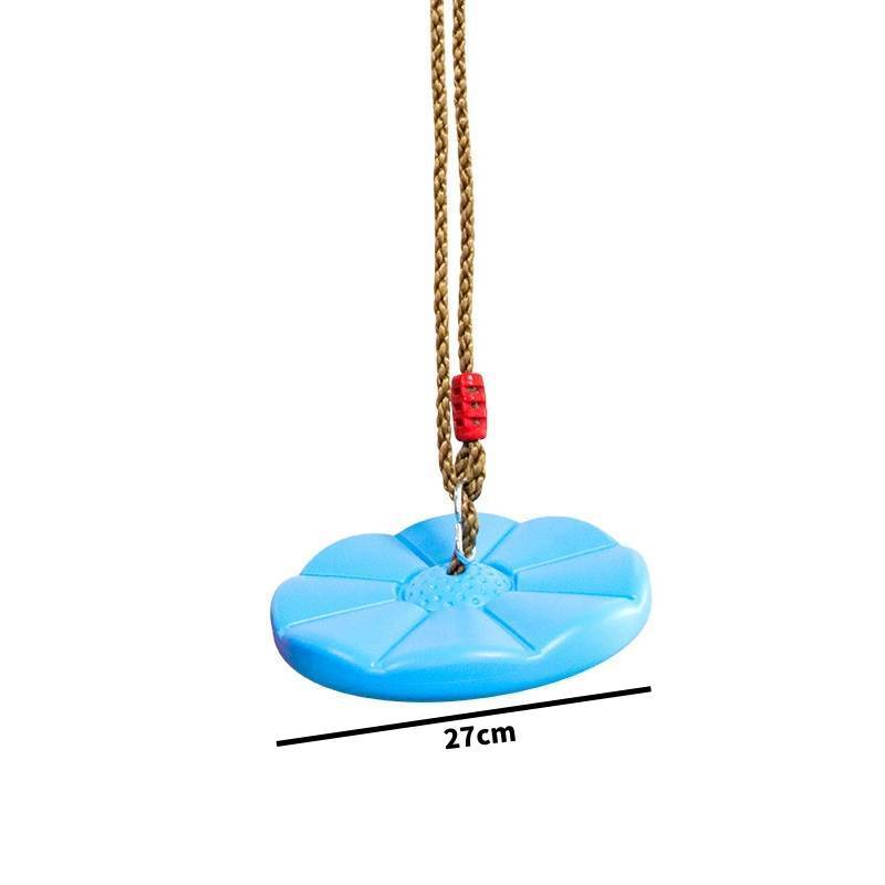 Baby Plastic Swing With Petal Design And Hanging Rope For Toddler Playroom Use