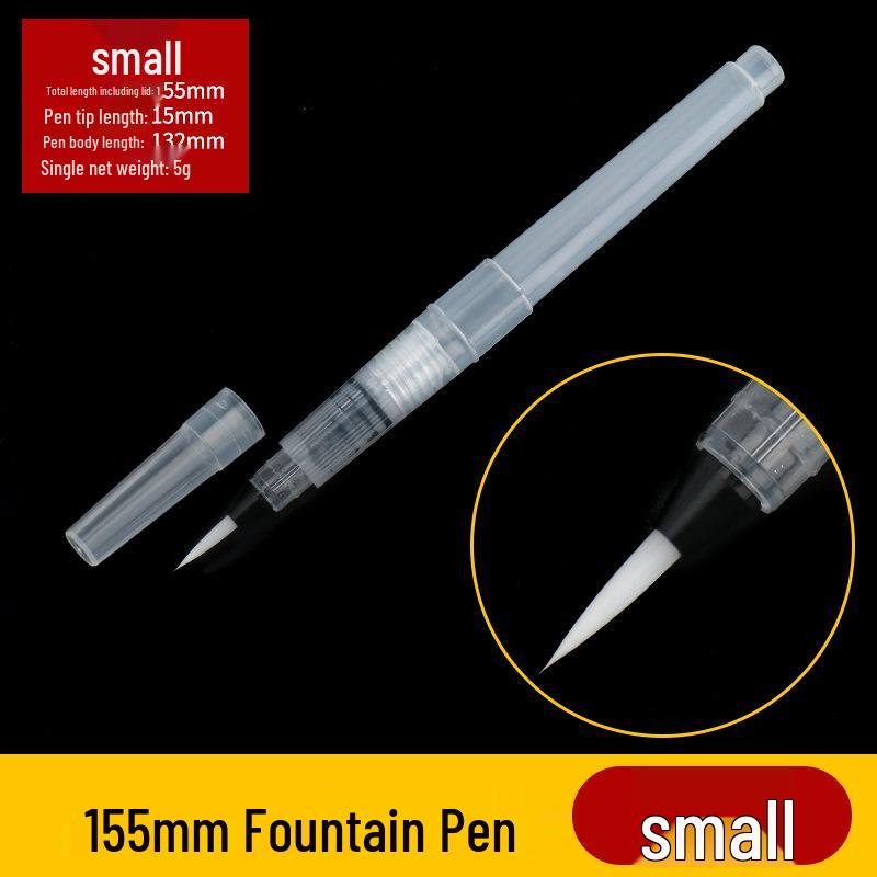 Multi-Purpose Nylon Watercolor Pen: Smooth Surface, Clay-Smear Resistant, with Water Storage