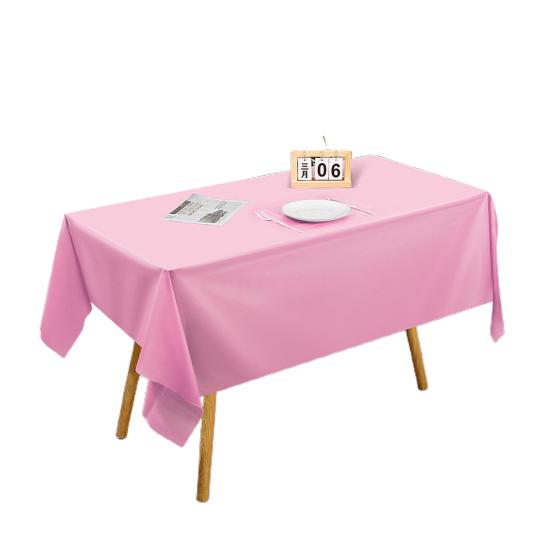 Disposable Tablecloth PE Material Thick Rectangular Table Cloth Easy To Use Solid