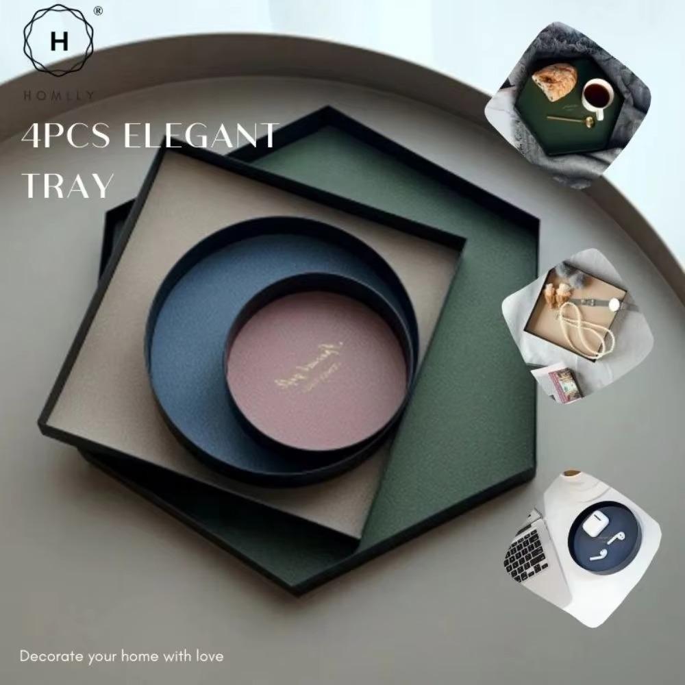 Homlly 4 pcs Food Jewellery Serving Display Trays