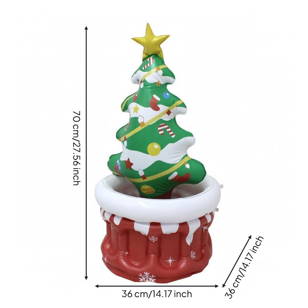 Inflatable Christmas Tree Cooler Decorative Ice Bin Compact