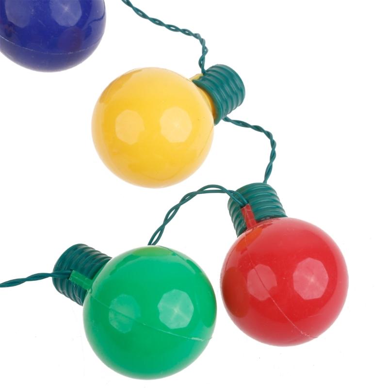 Christmas Light Up Led 9 Colors LED Light Up Bulbs Necklace Christmas Bulbs Necklace for Christmas Party Favor Supplies