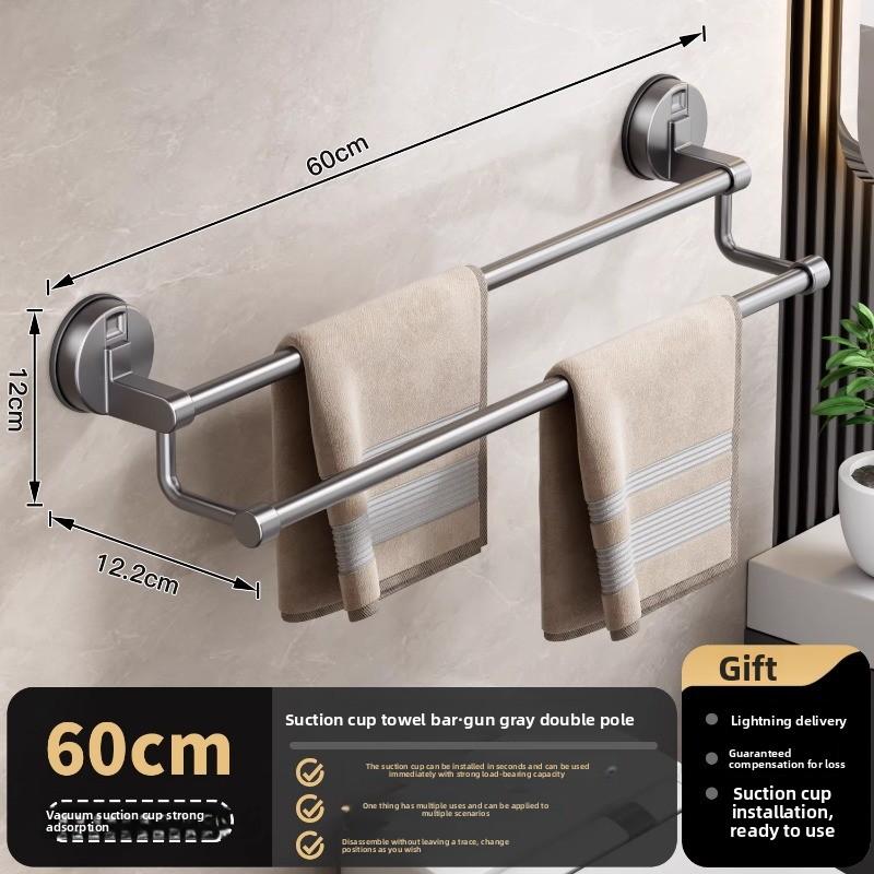 Bathroom Suction Cups Bathroom Towels Non-punching Wall-mounted Shelves