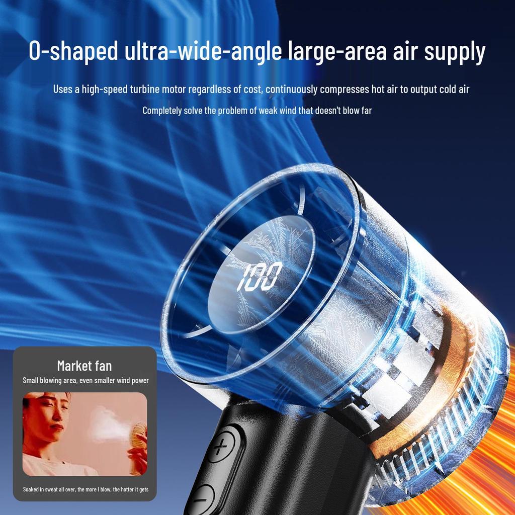 2026 F12 Mini High-Speed Portable Silent Turbine Handheld Fan