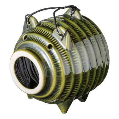 Držiak na špirálu proti komárom Banko Ware Oribe Zelená Šírka 14 cm x Hĺbka x Výška 16 cm Držiak na špirálu proti komárom Vyrobené v Japonsku Držiak na špirálu proti komárom Prasiatko Keramika &NE