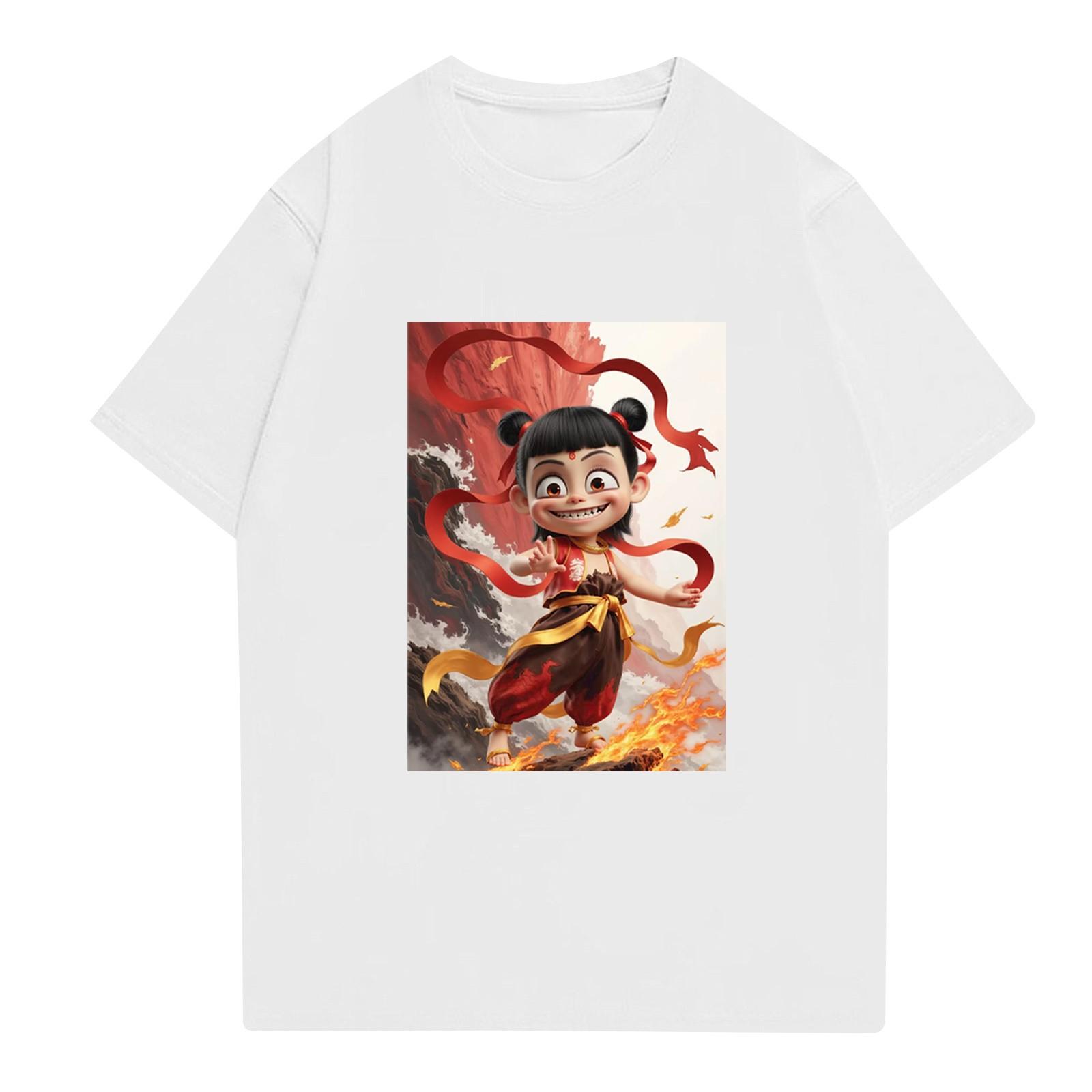 

Жіноча повсякденна футболка з круглим вирізом і короткими рукавами XL білий