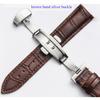 12 13 14 15 16 17 18 19 20 21 22 23 24mm Watch Band For Women Men Wristwatch Straps  Leather Double Press Butterfly Clasp