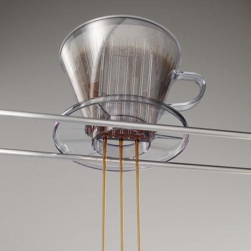 Kalita Wide-Brim Coffee Dripper, Serving 4-7 People, Clear Plastic, Model 103-DL (#06003). Stylish and Antique Design for Camping, Outdoor Activities,