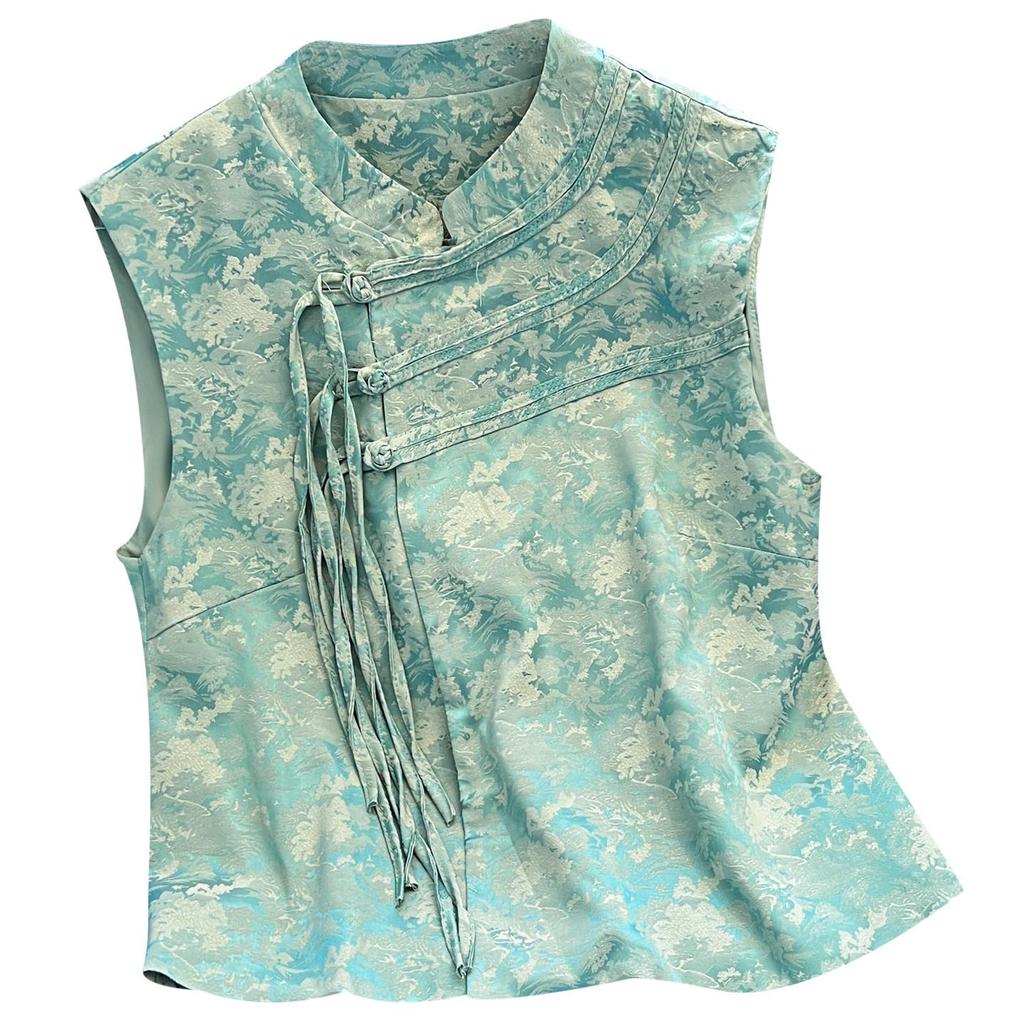 2025 Women's Red Frog Button Sleeveless Camisole