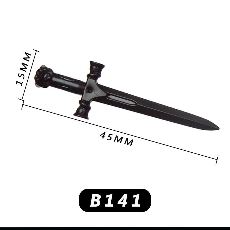 Medieval Knight Scene Minifigure: Fountain, Rapier, Compatible with LEGO Bricks