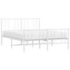 VidaXL Cadre de lit métal avec tête de lit-pied de lit blanc 140x190cm 352547