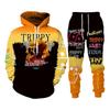 Hot Sale, Stylish 3D Skull Print Punk Sportswear, Pants Hoodie Couple Suit Street Trend