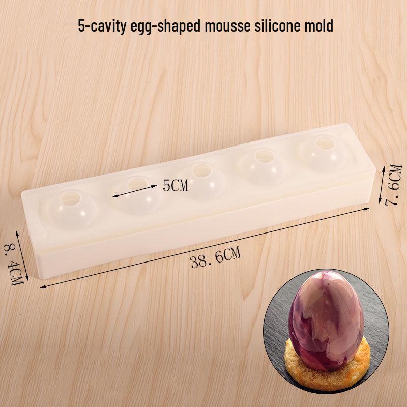 Easter Egg Silicone Mold for Goose, Duck, and Bird Shapes - French Flower Design Cake Mousse Mold