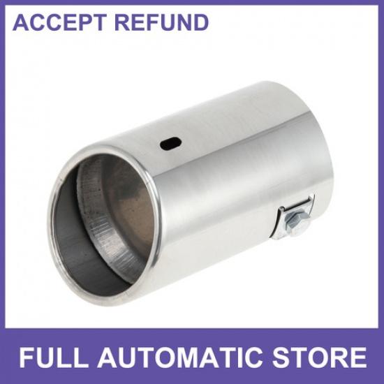 

Straight FOR Car Chrome Round Rear Muffler Exhaust Tip Pipe for Dia 1.25 to 2