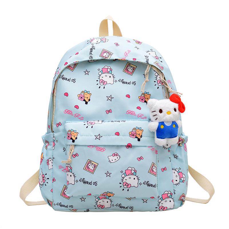 Large Capacity Cute Cartoon KT Cat Backpack for Middle School Girls - Lightweight and Perfect for Back To School