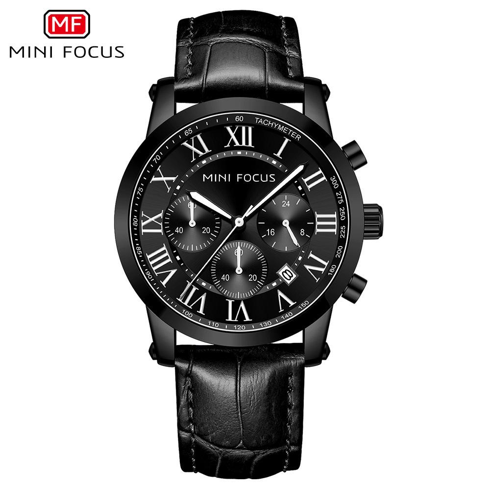 

Мужские водонепроницаемые повседневные часы с кожаным ремешком, светящиеся в темноте