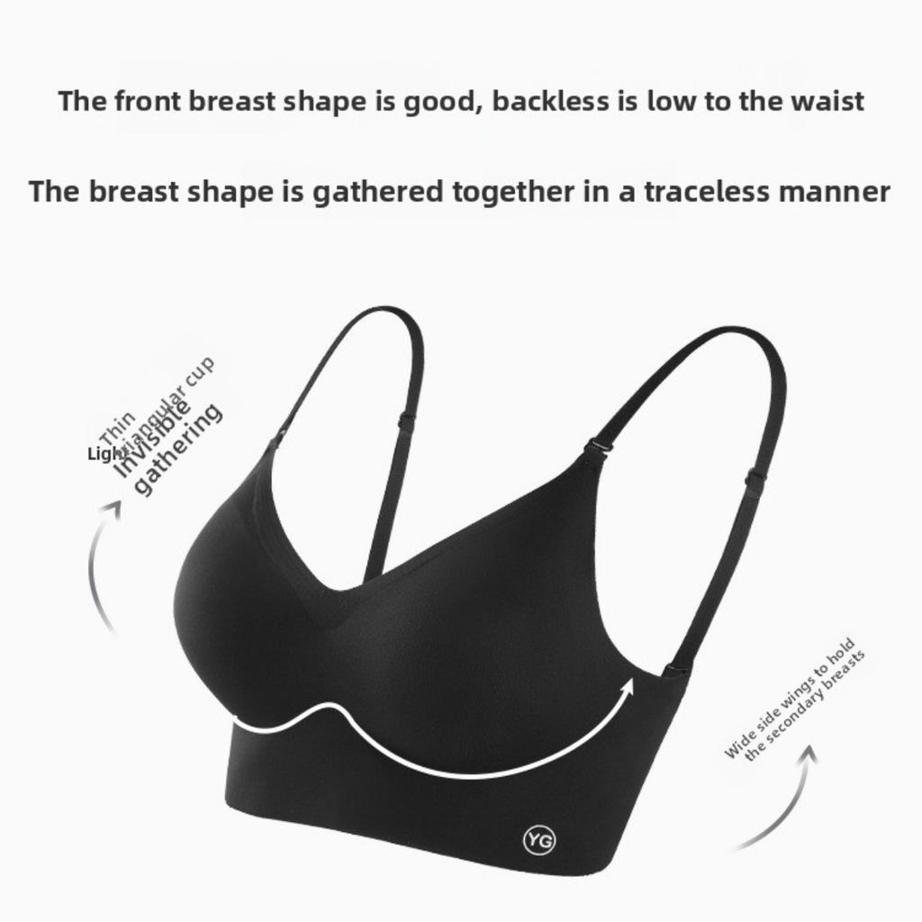 No Trace Multi Wearing Method, Cross Beautiful Back, Exposed Shoulder, Sexy, No Steel Ring,Breathable, Non Removable Inner Pad, Adult Daily Bra