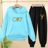 A Loose and Casual Sportswear Set of Hooded Sweatshirts and Trousers for Children, Suitable for Boys and Girls Aged 3 To 13