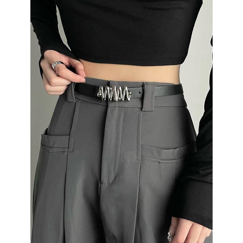 Black Womens Versatile Pu Belt For Jeans Trendy And Practical Accessory Students For