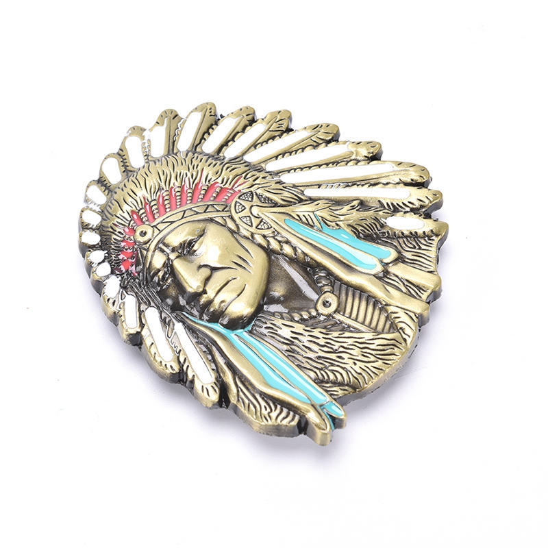 Indian Head Chief Retro Vintage Novelty Men 'S Metal Belt Buckle Xmas Gift