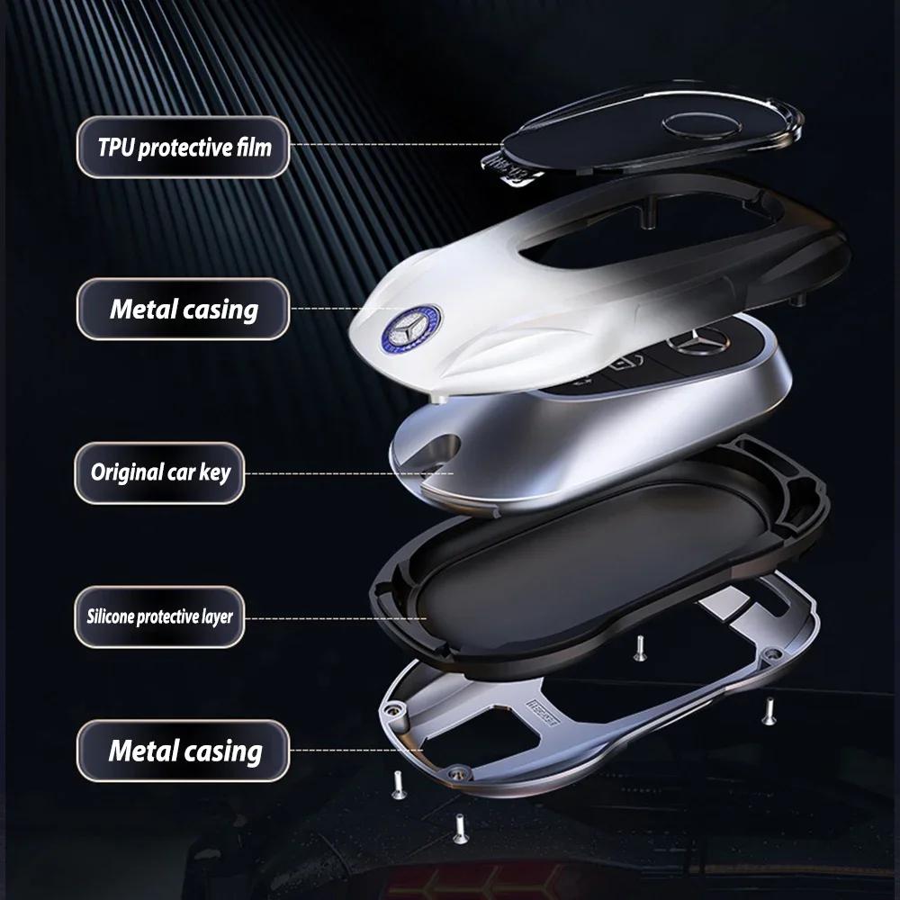 C200 E200 Nuovo 2025 Per Mercedes Benz Moda Lega di Zinco Copri Guscio Custodia Chiave Auto per Mercedes Benz Classe A B C E S W204 W205