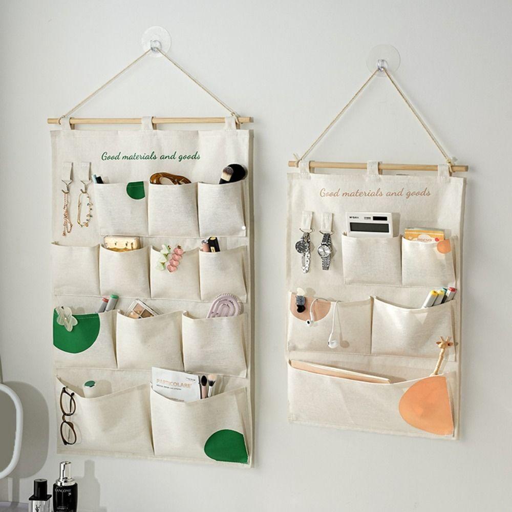 Multifunctional Wall Hanging Storage Bag 5/12 Pockets Sundries Organizer Door Tote Bags  Toy