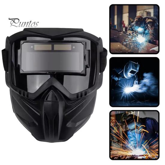Welding Protective Helmet Auto Darkening Large Viewing Screen True Color Lightweight Arc Weld Hood Electric Soldering Glasses Durable